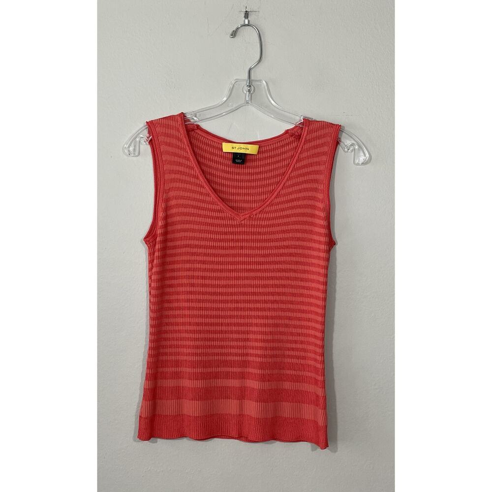 Red Sleeveless Ribbed Top